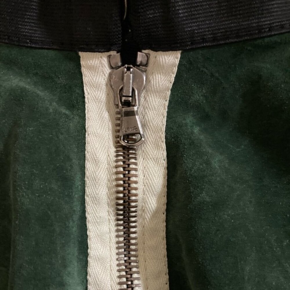 3.1 Phillip Lim Forest Green Suede Skirt Silk Lined Italian Hardware Embroidered - Picture 3 of 14